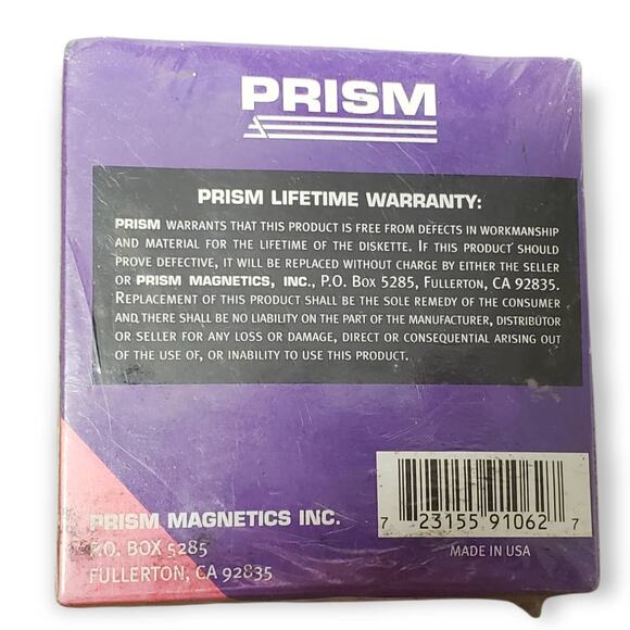 Prism 3.5" Micro Floppy Disks Formatted IBM and Compatibles - Pack of 10 NEW - Picture 3 of 6